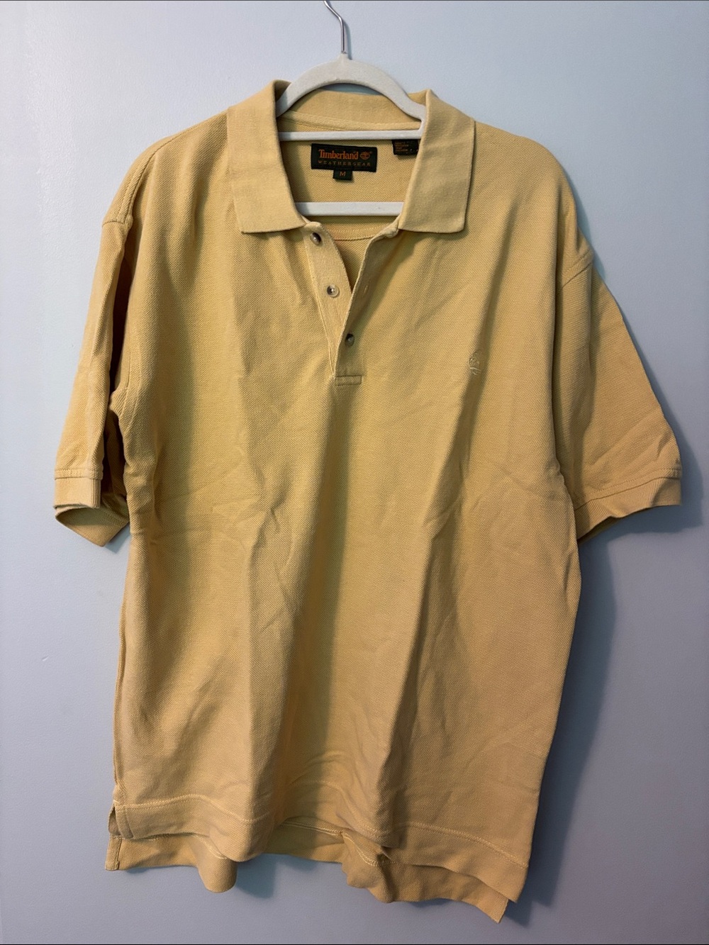Timberland Men’s Pale Yellow Short-Sleeve Polo